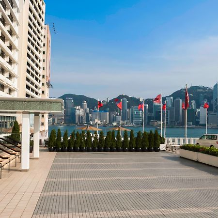 Marco Polo Hongkong Hotel Kültér fotó View of Victoria Harbour from the hotel